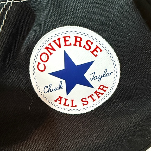 Converse All-Star Hi Black Black and White high top sneakers (unisex) NEW IN BOX - Picture 3 of 6